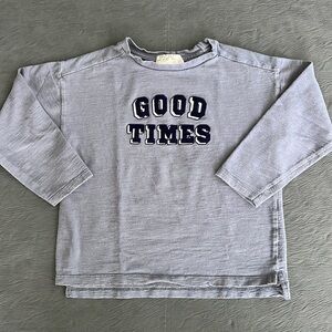 Zara Boys “Good Times” T-shirt - blue with navy - size 5​